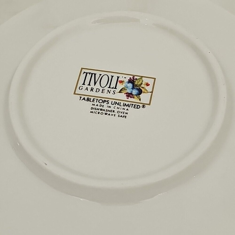 Tabletops Unlimited Tivoli Gardens Bread Dessert Plates 6" set-4 fruit - Picture 7 of 9